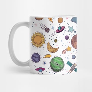 Solar System, Galaxy, Planet, Aliens, Vintage Mug